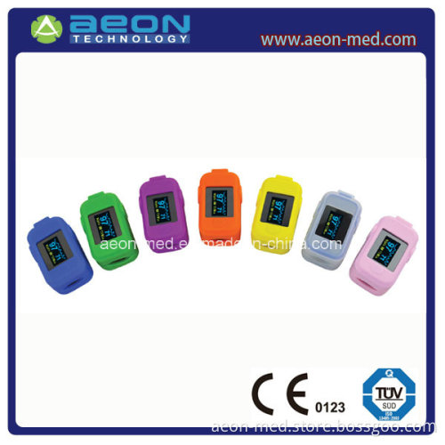 Fingertip Pulse Oximeter with Silicon Rubber Case